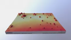 Mars Map: Small Buttes & Dunes in False Red