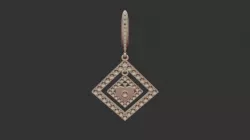 3D CAD Earrings with Playing Cards