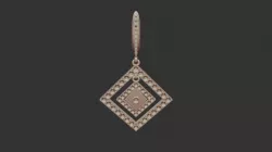 3D CAD Earrings with Playing Cards