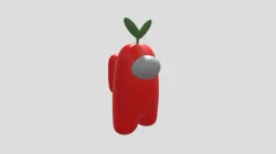 3D Sketchbook 5 - Among Us Red Character