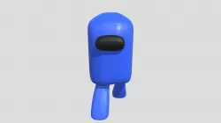 3D sketchbook 5 - Blue Among Us Guy