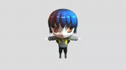 chibi character low poly
