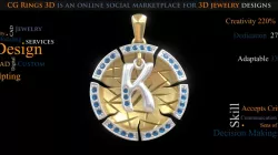 Jewelry. Pendant With Letter K - 3D CAD