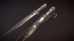 Low poly antique Dagger