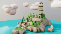 Low Poly Island Diorama