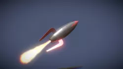 Old 1950s comic book rocket