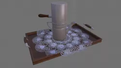 Old Coffemaker And Tray (animated)