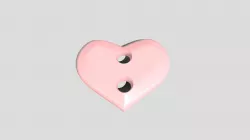 Printable Heart Button 01 - Ø1,5cm - 2Holes Ø2mm