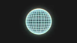 Wireframe 3D Globe