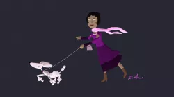 Woman With Poodle - Tilt Brush/Oculus Quest 2