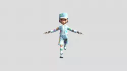 Brave denim face rigged