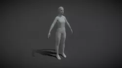 Clothed Female Body Base Mesh 3D Model 10k Poly
