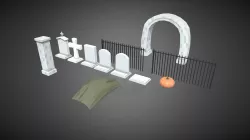 Graveyard Assets (Low Poly Style)