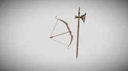 Halberd and a Bow and Arrow
