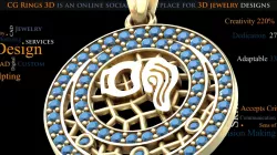 Jewelry.Aquarius Zodiac Children Pendant