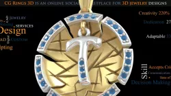 Jewelry. Pendant With Letter T - 3D CAD