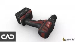Milwaukee Drill scanned by 3D scan to CAD