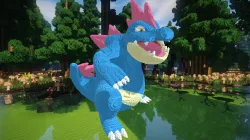Minecraft Feraligatr Build Schematic