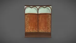 One-sided curved wall Art Nouveau