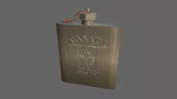 Openable Silvered Hip Flask (Drink Container)
