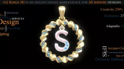 Pendant With Letter S - 3D CAD