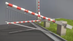 Railroad Barrier 3m (High-Poly) Protective Grid
