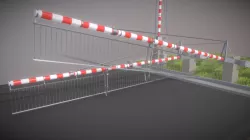 Railroad Barrier 7m (High-Poly) Protective Grid