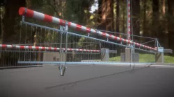 Railroad Barrier 9m (High-Poly) Protective Grid