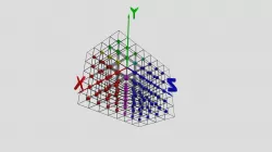 Random 3D rectangle divided by the line x=y=z.