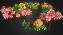 Stylized Hand Painted Trees