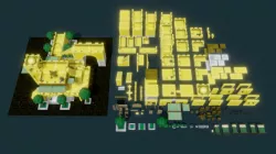 Town Building Modullar Lowpoly Stylized Asset