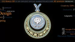 Women's Aries Zodiac Pendant - 3D CAD