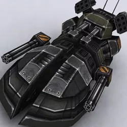3DRT - Sci-Fi Hover Tank1 Low-poly  3D model