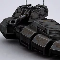 3DRT - Sci-Fi Hovertank2 Low-poly  3D model