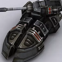3DRT - Sci-Fi hovertank4  Low-poly  3D model