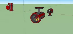 Anti-Matter Pulse Engine Low-poly  3D model