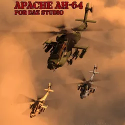 Apache AH-64 Helicopter for DAZ Studio 3D model