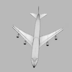 Boeing 747 airplane 3D model