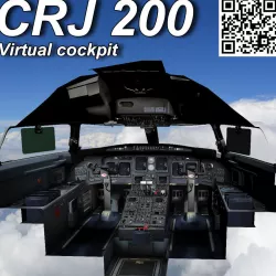 Bombardier CRJ 200 Virtual cockpit Low-poly  3D model