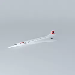British Airways Concorde 3D model