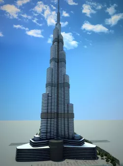 Burj Khalifa Tower 3D model
