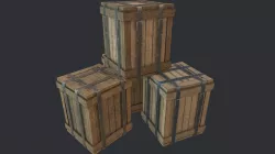Cargo Crates PBR Low-poly  3D model