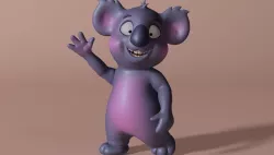 Cartoon Koala Rigged and Animated Low-poly  3D model