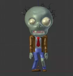 Chibi Zombie Low-poly  3D model