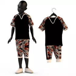 Child Baby boy knitted suit 3D model