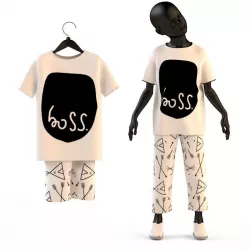 Child Baby girl T-shirt and pants 3D model