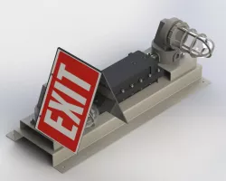 Class I, Div II Bug Eyes Emergency Lighting System - Hazardous Locations - Exit Sign - 120/277V