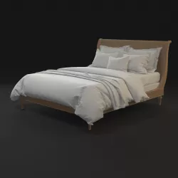 Classic Empire Bed 3D model