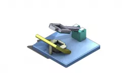 Compact lead forming press 
