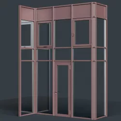 Curtain Wall Facade System 3D model